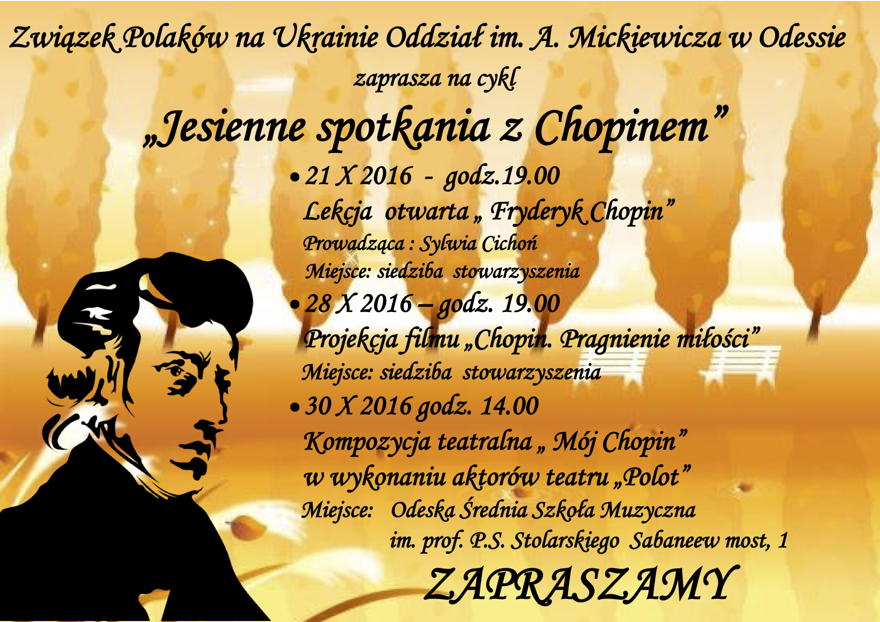 „Jesienne spotkania z Chopinem”